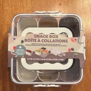 Snack Box with Removable Compartments - Clear and White